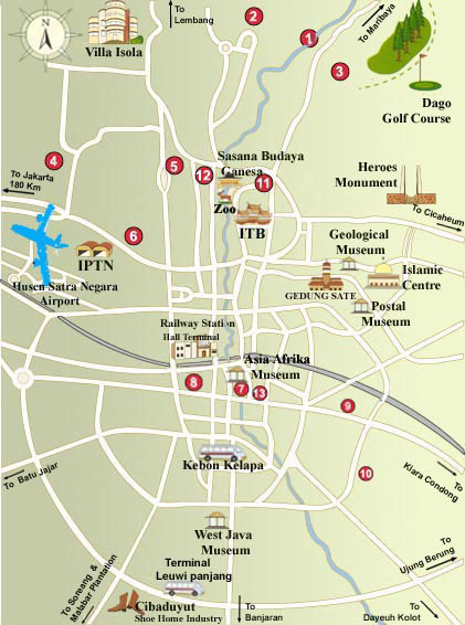 Bandung Map Indonesia